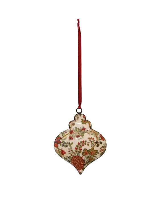 Enamel Christmas Decoration Hanging - Floral Onion