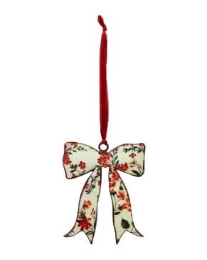 Enamel Christmas Decoration Hanging - Cosmos Bow