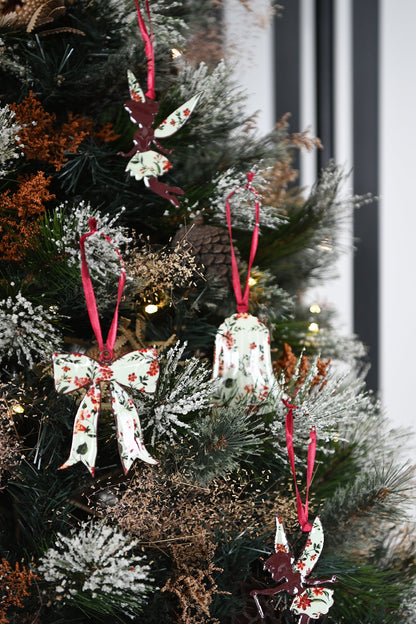 Enamel Christmas Decoration Hanging - Cosmos Bow
