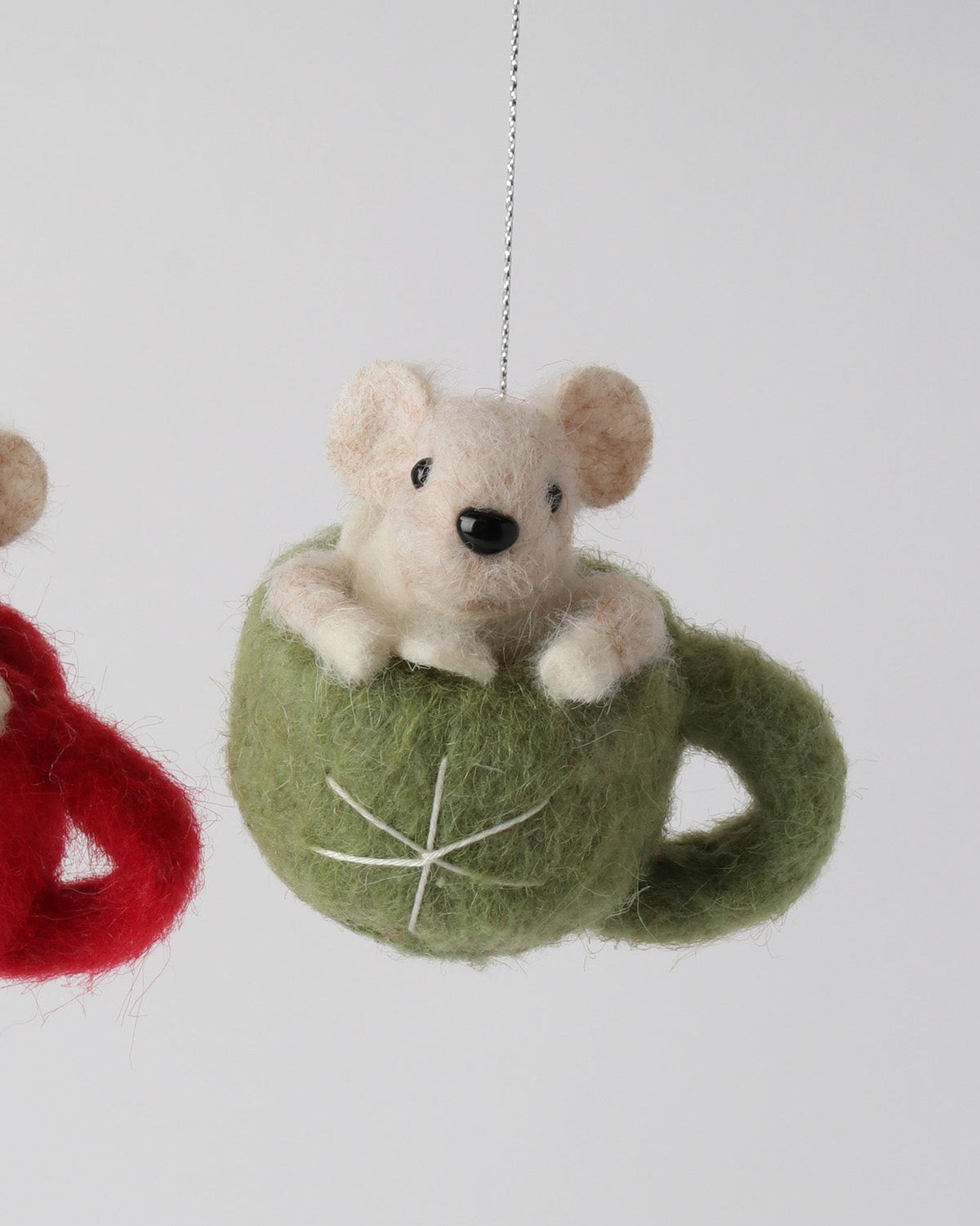 Yuletide Mice Cuppa Hanging Decoration