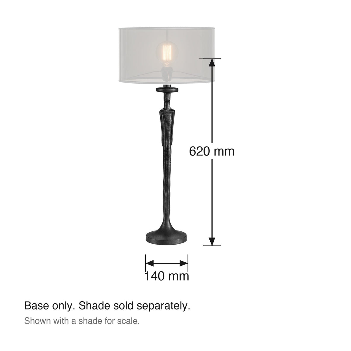 Adriano Table Lamp Base dimensions in millimetres