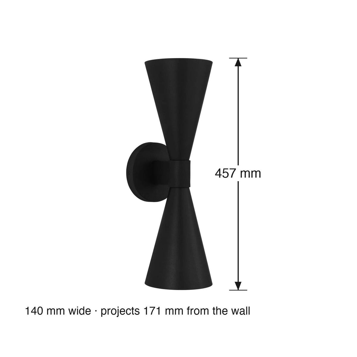 Albertine Large Exterior Wall Lantern by Visual Comfort dimensions in millimetres