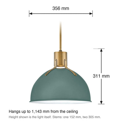 Argo Medium Pendant by Hinkley dimensions in millimetres