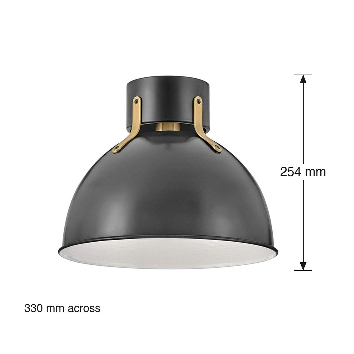Argo Semi Flush Ceiling Mount by Hinkley dimensions in millimetres
