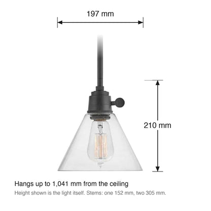 Arti Small Pendant by Hinkley dimensions in millimetres