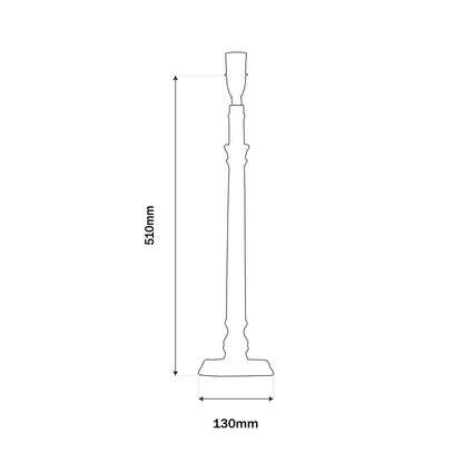 Petite Lamp Base in Slate Finish