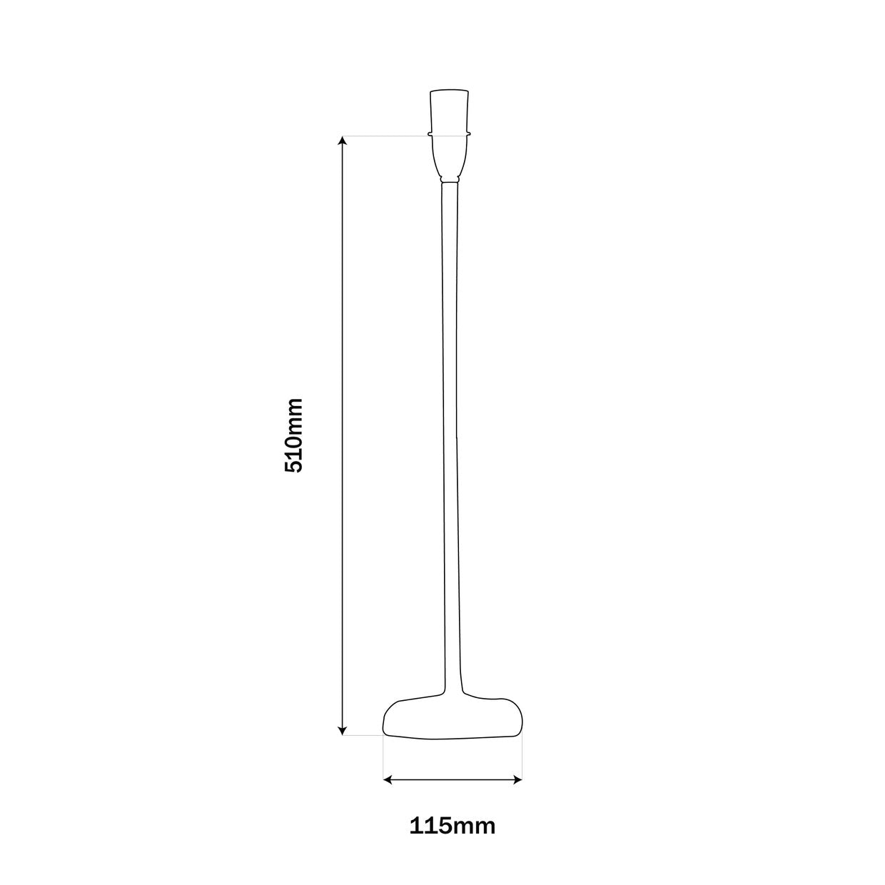 Parisian Style Candle Lamp Base Matt Black
