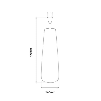 Luggate Tapered Table Lamp Base