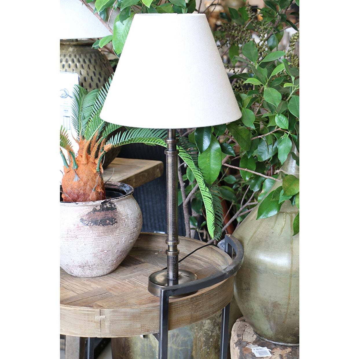 Candle Table Lamp Base in Brass Finish