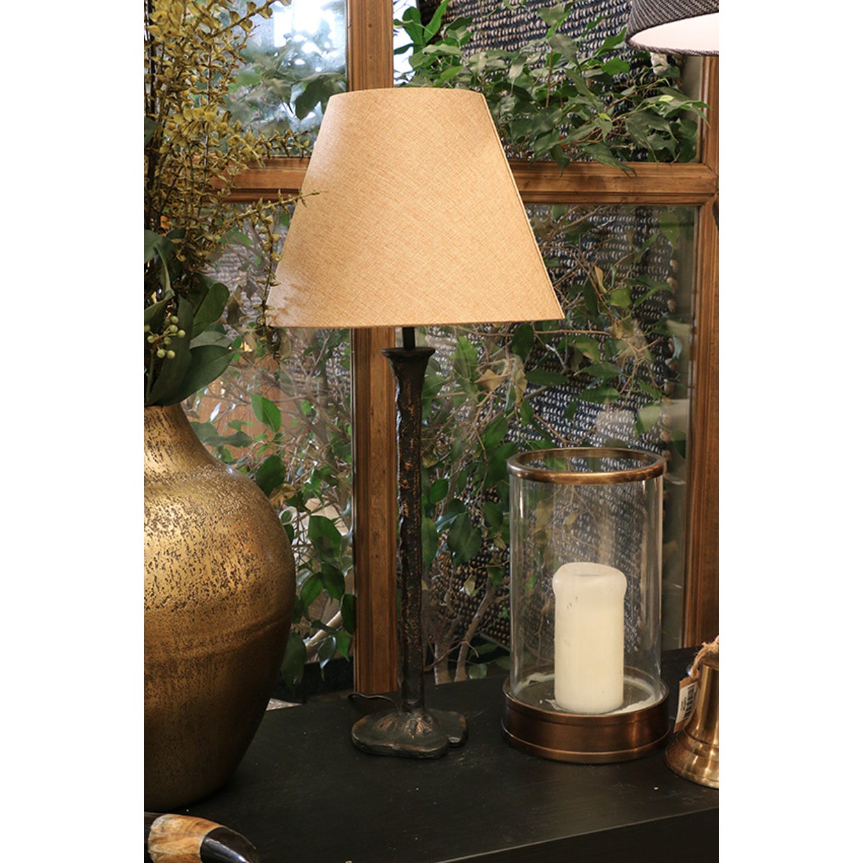 Clara Table Lamp Base Antique Brass Finish