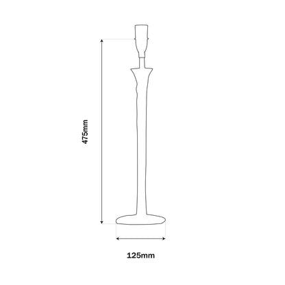 Clara Table Lamp Base Antique Brass Finish