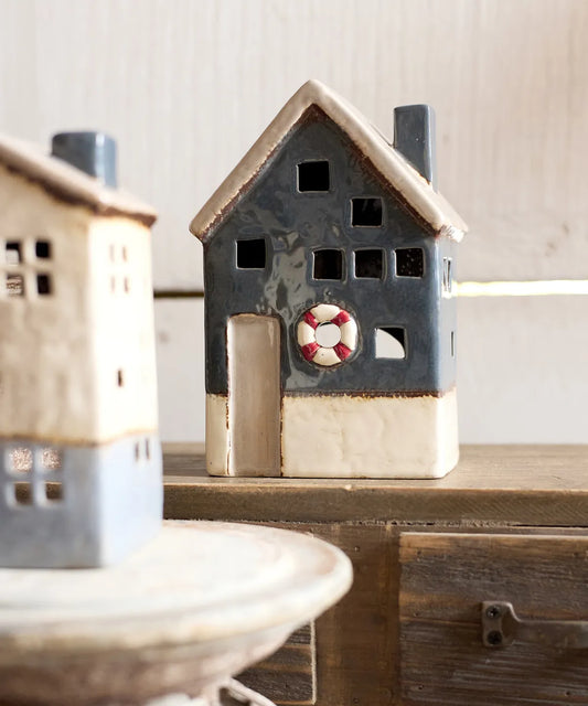 Saint Malo Tea Light House with Buoy Large