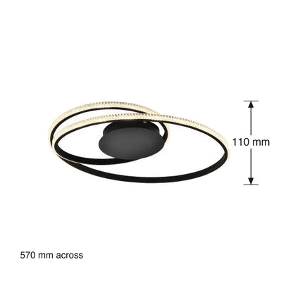 Cossata Ceiling LED Light dimensions in millimetres