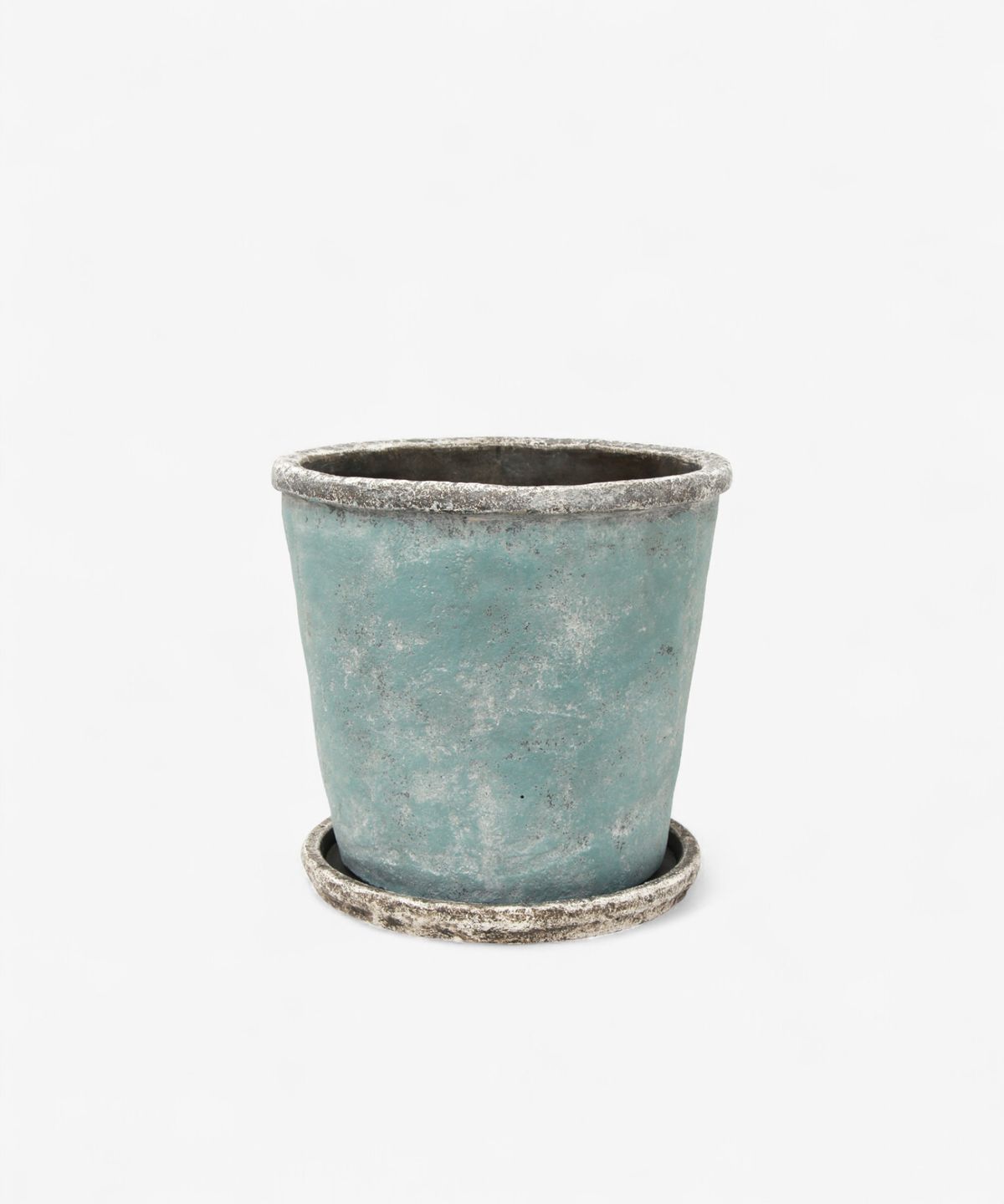 Sea Blue Plant Pot & Saucer Large
