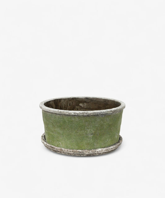 Evergreen Wide Plant Pot & Saucer Large