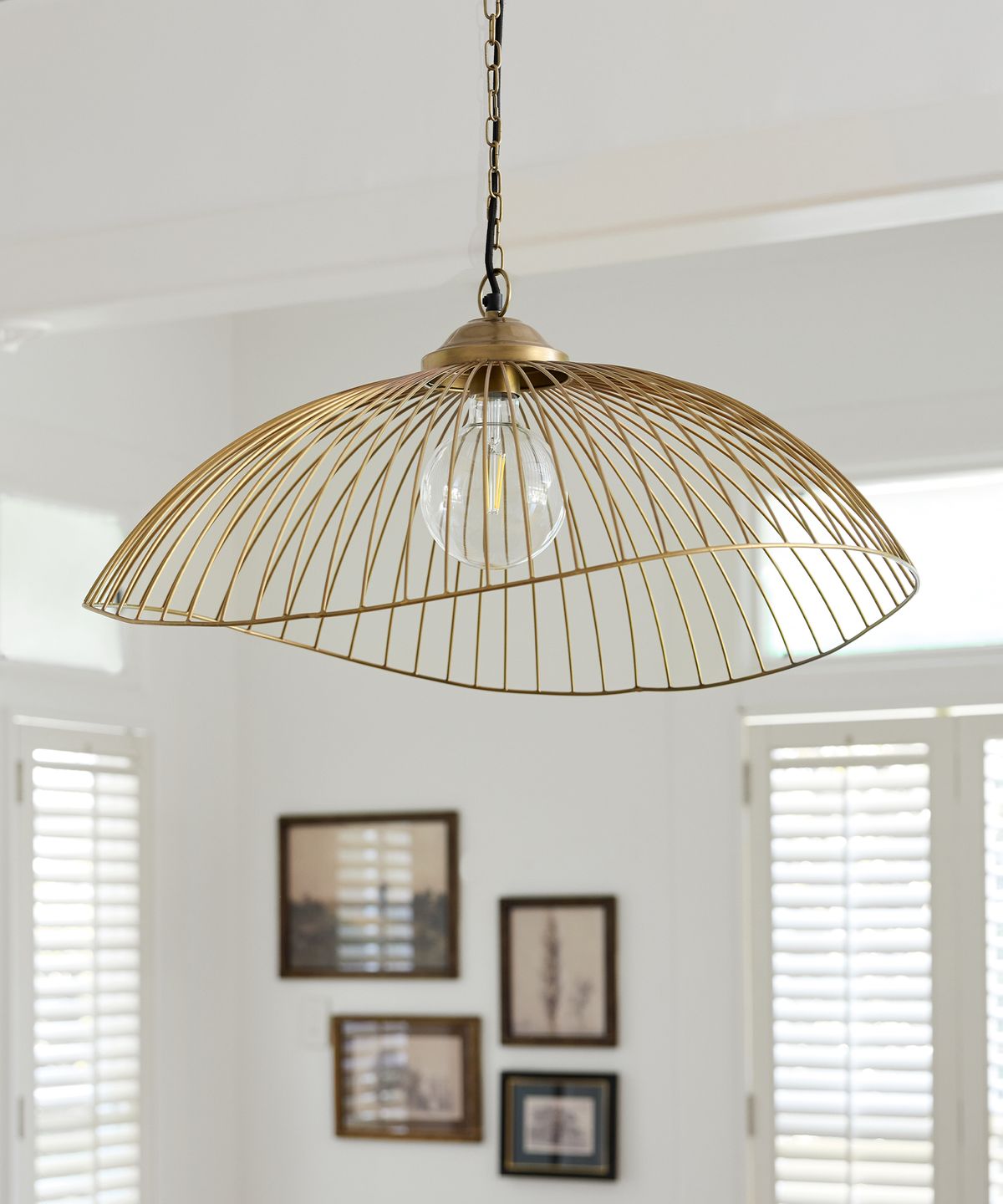 Havana Metal Pendant in a styled interior