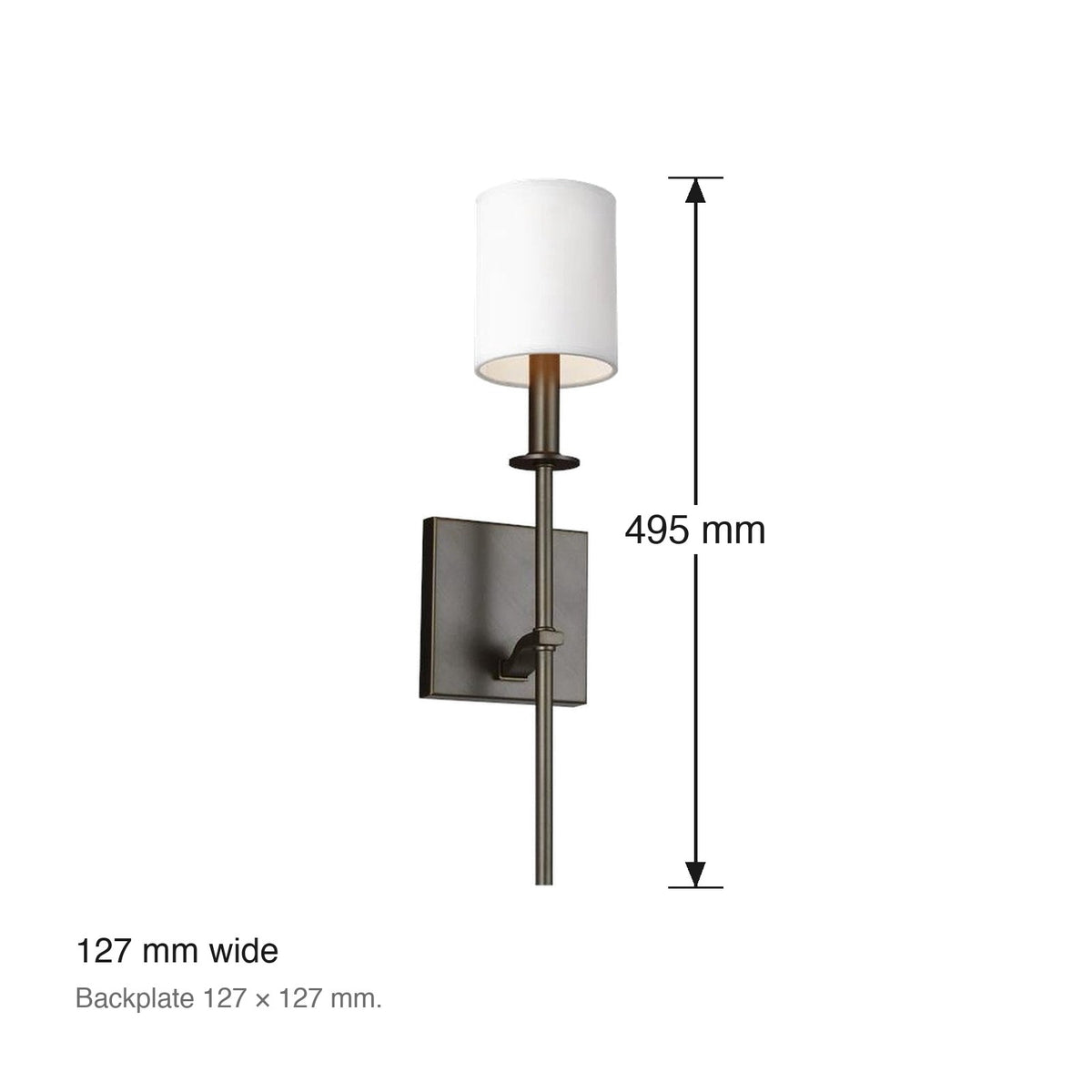 Hewitt Wall Sconce by Visual Comfort dimensions in millimetres