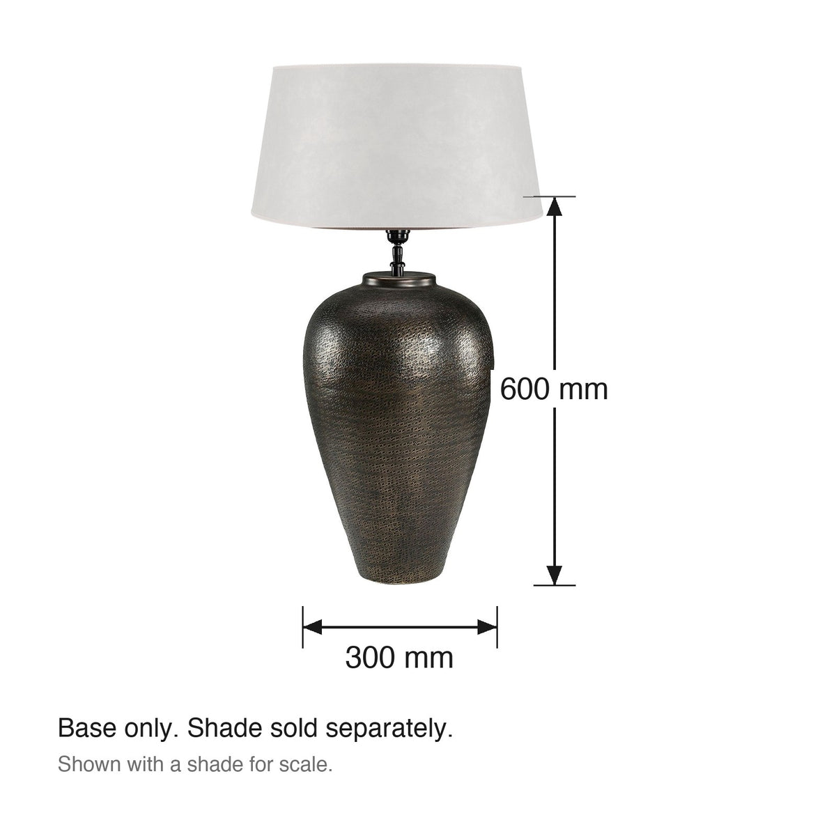 Florence Table Lamp Base dimensions in millimetres