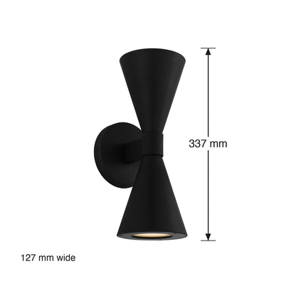 Albertine Small Exterior Wall Lantern by Visual Comfort dimensions in millimetres