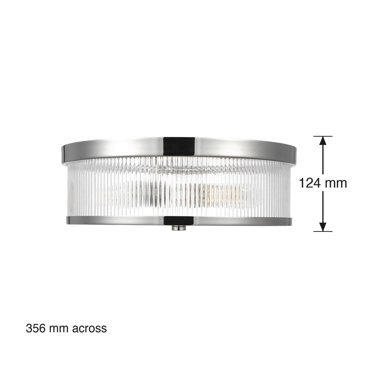 Geneva 2 Light Flush Ceiling Mount by Visual Comfort dimensions in millimetres