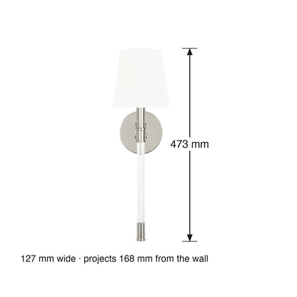 Hanover Wall Sconce by Visual Comfort dimensions in millimetres