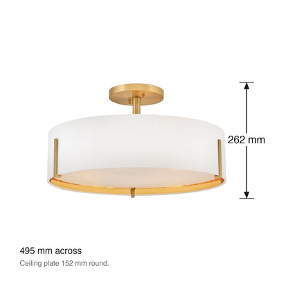 Halle Large 4 Light Semi-Flush Ceiling Mount by Hinkley dimensions in millimetres