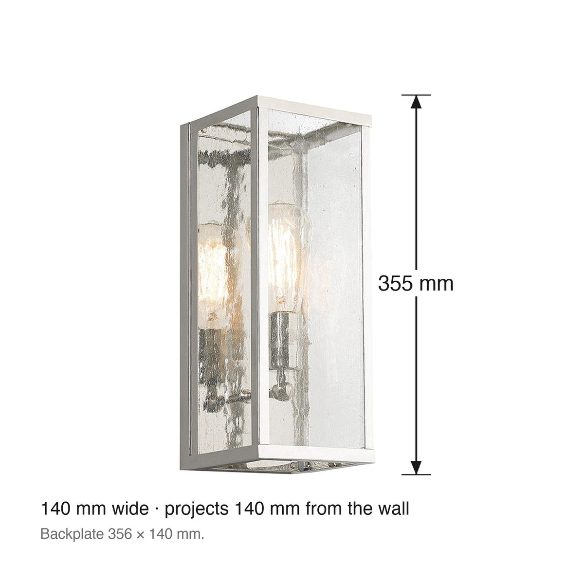 Harrow Wall Sconce by Visual Comfort dimensions in millimetres