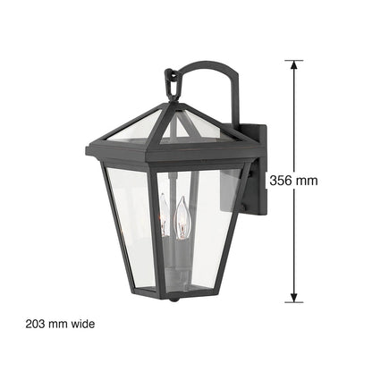 Alford Place 2 Light Exterior Lantern by Hinkley dimensions in millimetres