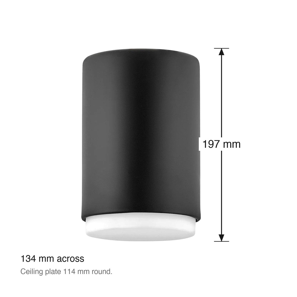 Cedric 1 Light Flush Ceiling Mount by Hinkley dimensions in millimetres