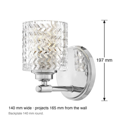 Elle Wall Bracket by Hinkley dimensions in millimetres