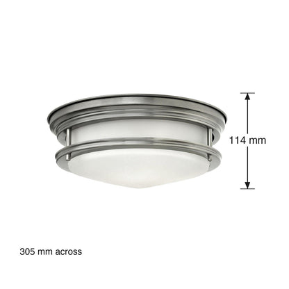Hadley Small 2 Light Flush Ceiling Mount by Hinkley dimensions in millimetres