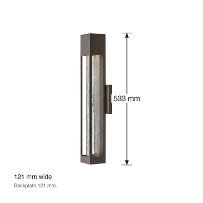 Vapor Large Exterior Wall Lantern by Hinkley dimensions in millimetres
