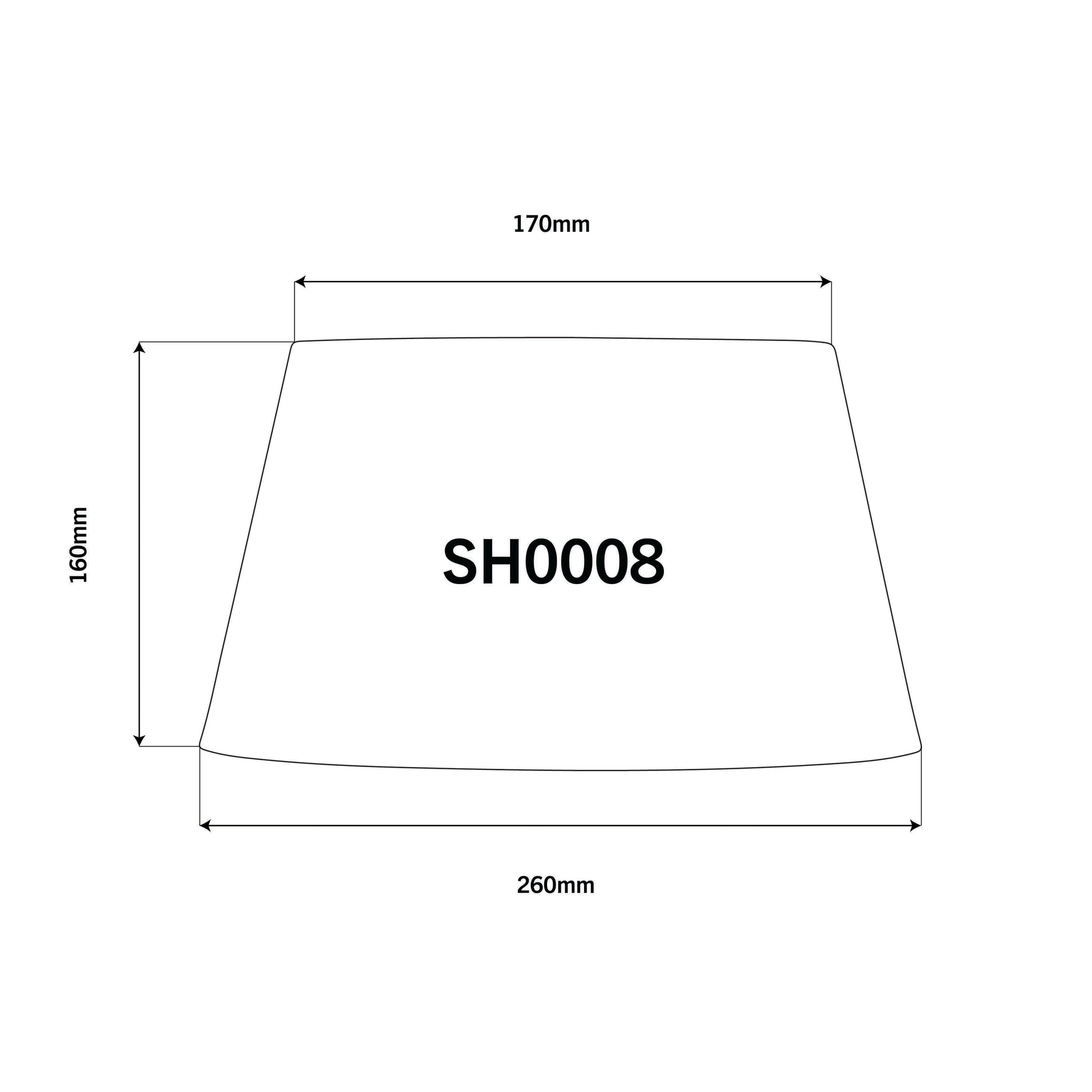 BLACK 26CM TAPERED DRUM LAMPSHADE