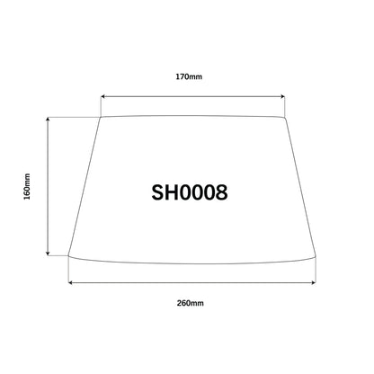 BLACK 26CM TAPERED DRUM LAMPSHADE
