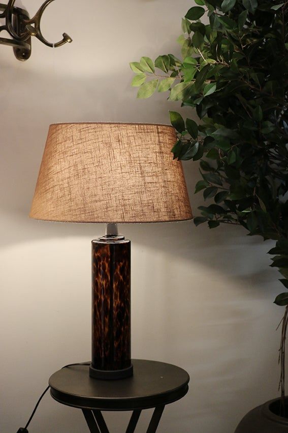 Old Gold Linen 41cm Tapered Drum Lampshade