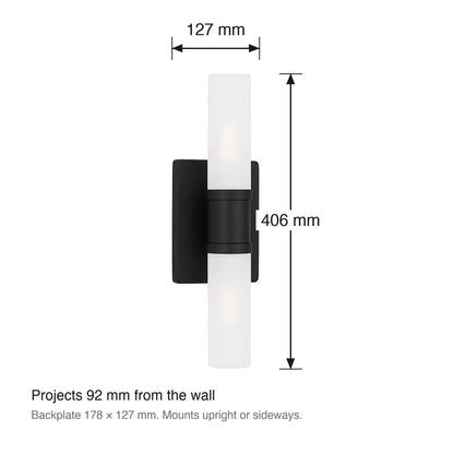 Keaton Small Wall Light dimensions in millimetres