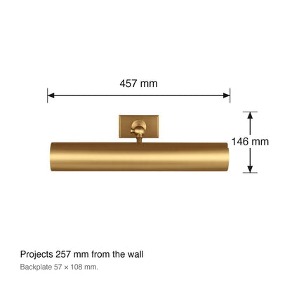 Kenyon Medium Wall Bracket by Visual Comfort dimensions in millimetres