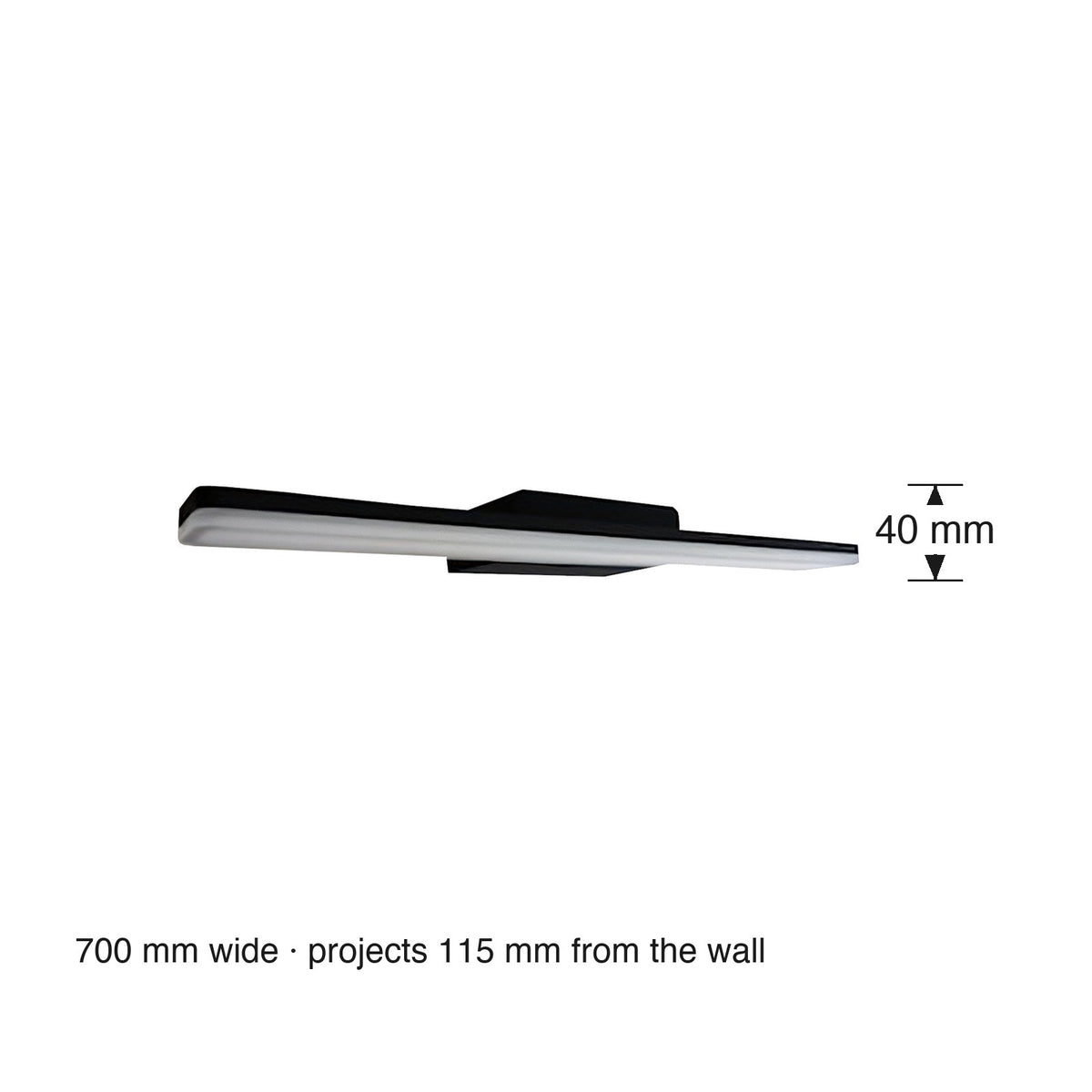 Lentini Large LED Vanity Light dimensions in millimetres