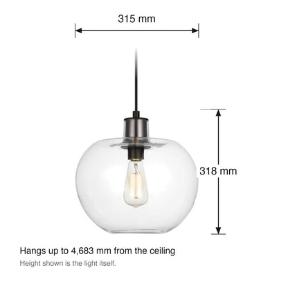 Mela Pendant by Visual Comfort dimensions in millimetres