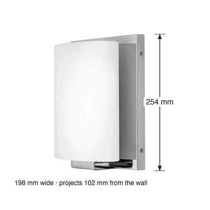 Mila Single Vanity Wall Sconce by Hinkley dimensions in millimetres