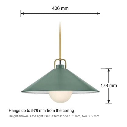 Milo Large Pendant by Lark dimensions in millimetres