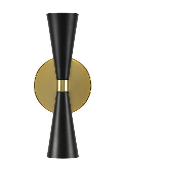 Black with vintage brass
