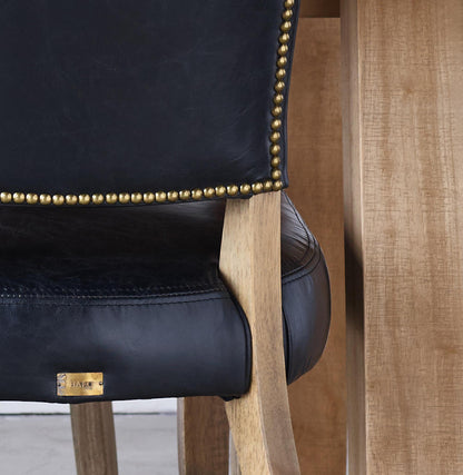 Halo Mimi Dining Chair &#8211; Riders Black + Weathered Oak