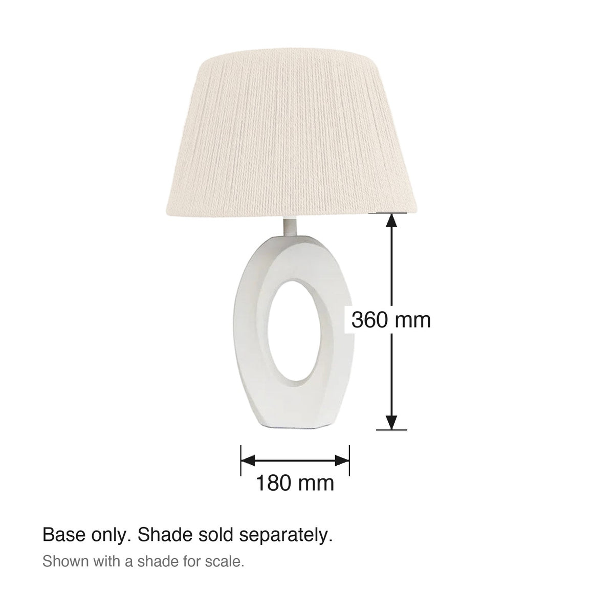 Orbital Table Lamp Base dimensions in millimetres