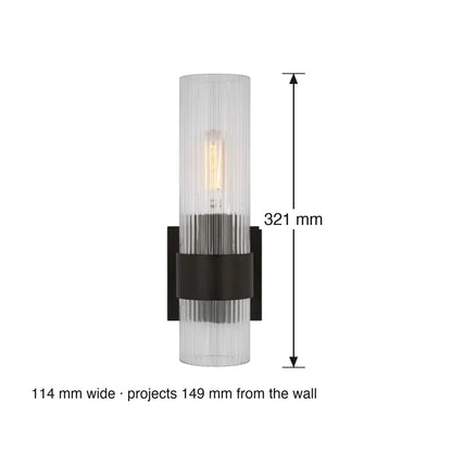 Geneva Wall Sconce by Visual Comfort dimensions in millimetres