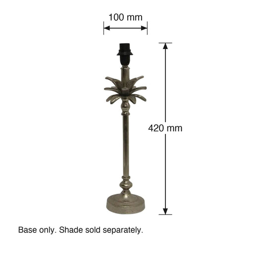 Palm Tree Table Lamp Base - Small dimensions in millimetres