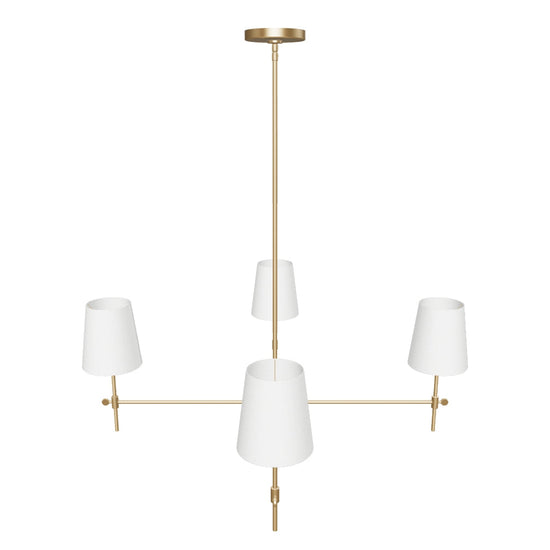 Baker 4 Light Chandelier by Visual Comfort 3D model