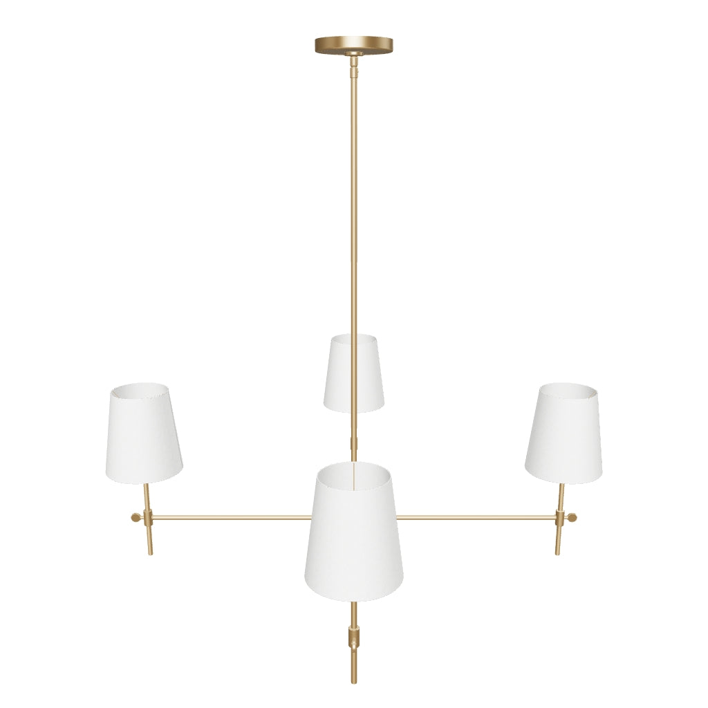 Baker 4 Light Chandelier by Visual Comfort 3D model