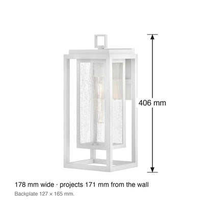 Republic Medium Exterior Wall Lantern by Hinkley dimensions in millimetres