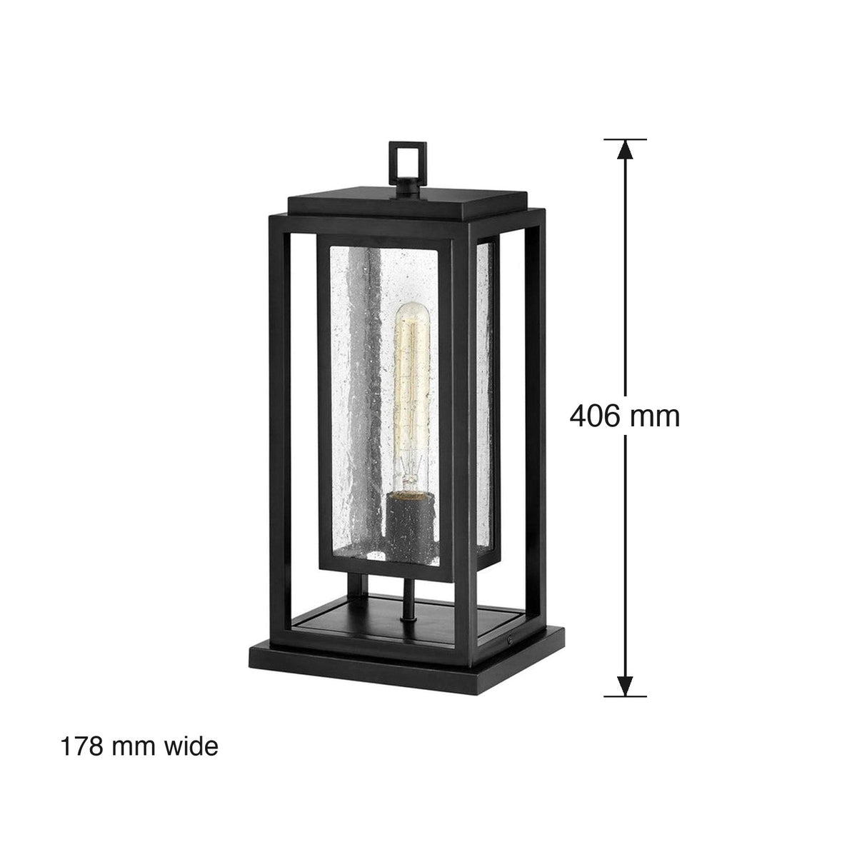 Republic Medium Exterior Pier Mount by Hinkley dimensions in millimetres